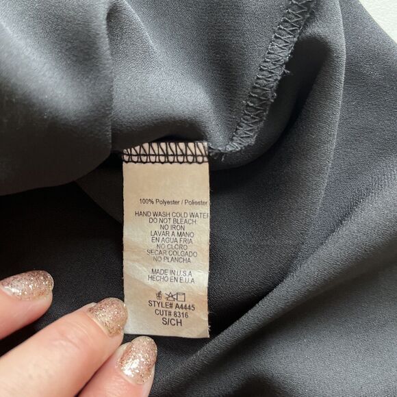 12PM by Mon Ami womens sequined tank top blouse shirt formal beige black small - Picture 6 of 14